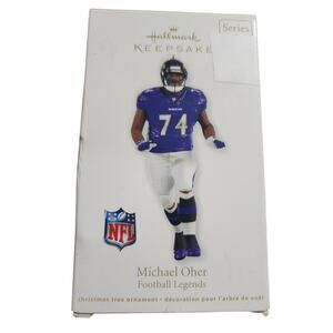 Hallmark Keepsake 2012 Michael Oher NFL Football Baltimore Ravens Ornament